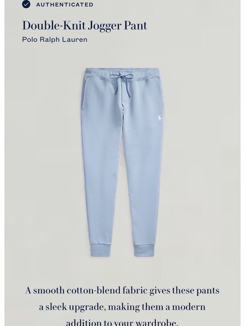 Polo Ralph Lauren Men’s Medium Double Knit Jogger Pants New MSRP $140